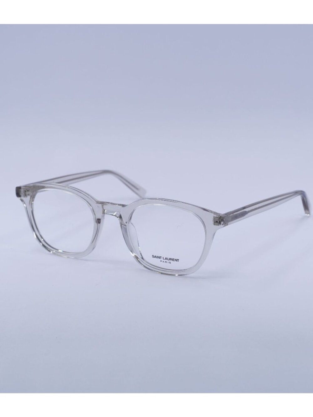 Saint Laurent SL588 003 Eyeglasses Transparent Beige 50mm Square Frame